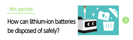 4th period How can lithium-ion batteries be disposed of safely?