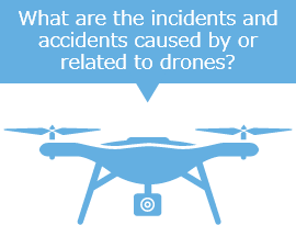 What are the incidents and accidents caused by or related to drones?