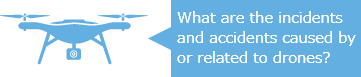 What are the incidents and accidents caused by or related to drones?