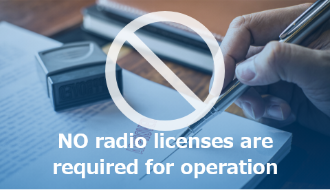NO radio licenses are required for operation