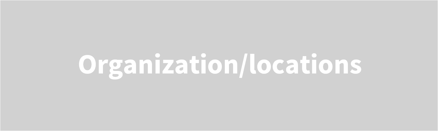 Organization/locations