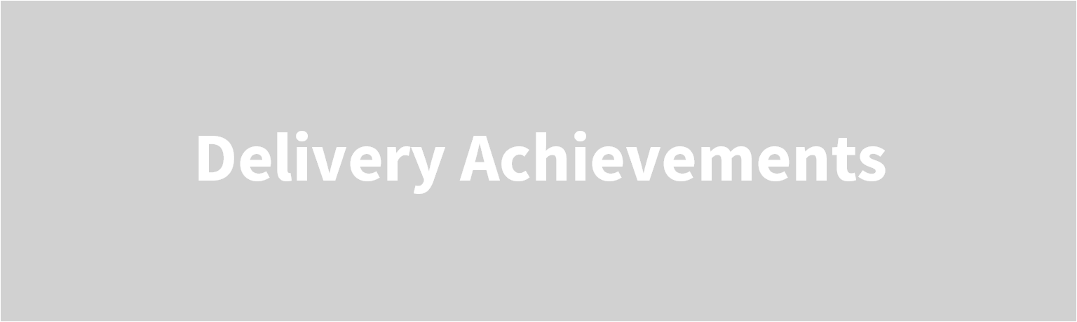 Delivery Achievements