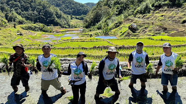 image: Restoration activities for the “Banaue Rice Terraces” World Heritage Site (Philippines) to help preserve its multifaceted function