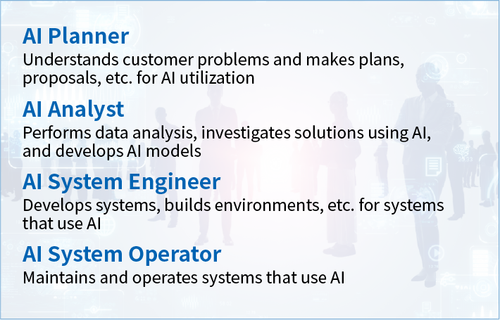 4 types of AI personnel roles