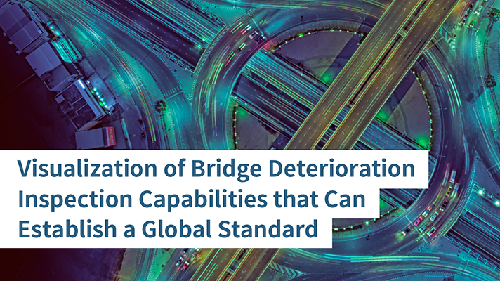 Bridges are, basically, visually inspected. But, workforces are being limited. Toshiba is taking advantage of cumulative know-how and proprietary technologies to solve the problem.