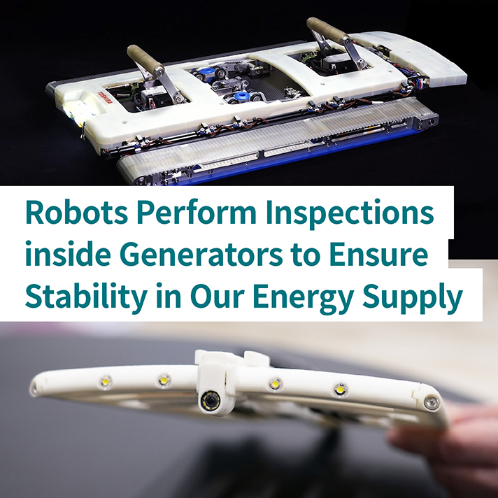 The stability of the energy supply underpins our daily lives. Our robots can get into small space of generators, completing inspection in about half of a normal.