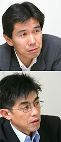 リスク統括部 オペレーショナルリスクグループ グループ長　滝沢 聡康 氏（上） リスク統括部 オペレーショナルリスクグループ　児玉 辰彦 氏（下）
