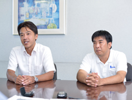 CS統括部 CS一課 田口 泰二郎 氏 清水 覚 氏
