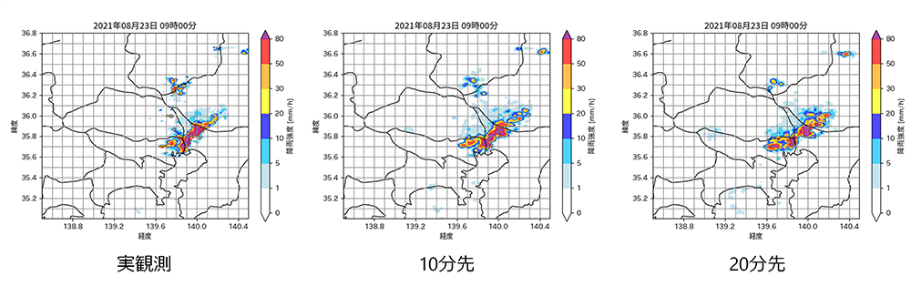 短時間降雨予測の比較検証結果