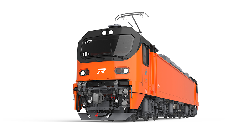 旅客/貨物兼用の電気機関車のデザイン