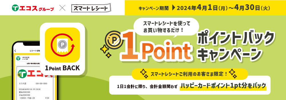 1Pointポイントバックキャンペーン