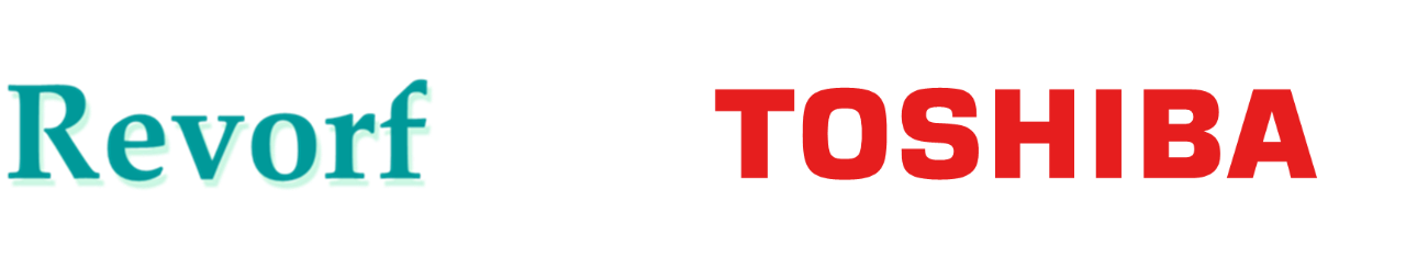Revorfロゴ×東芝デジタルソリューションズロゴ
