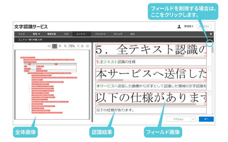 全テキスト読み取りのイメージ