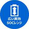 広い実効SOCレンジ