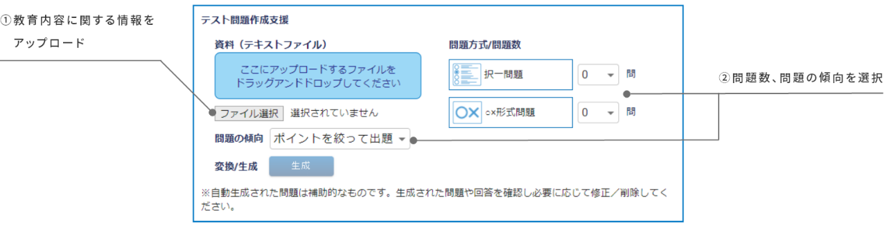 テスト問題作成支援