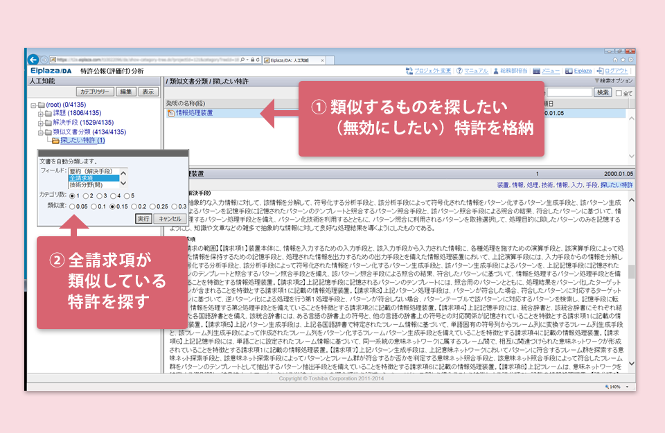 類似文書分類 -類似する特許を探す-