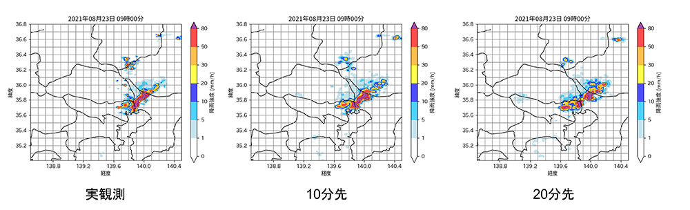 短時間降雨予測の比較検証結果