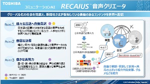 RECAIUS 音声クリエータ