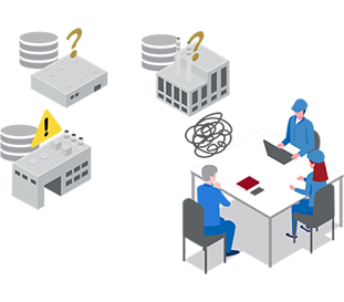 データ活用のお悩み2 before イメージ図