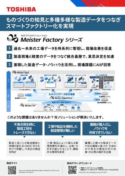 チラシダウンロード（ものづくりIoTソリューション Meister Factory シリーズ）