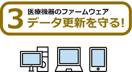 3 医療機器のファームウェアデータ更新を守る！