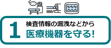 1 検査情報の漏洩などから医療機器を守る！