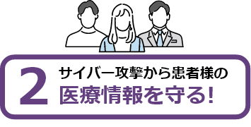 2 サイバー攻撃から患者様の医療情報を守る！