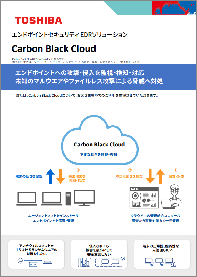 EDRソリューション VMware Carbon Black Cloud | 東芝