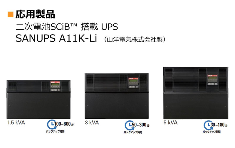 二次電池SCiB™モジュール/応用製品　イメージ
