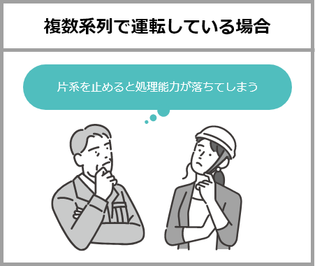 複数系列で運転している場合