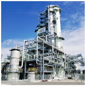 5万kW級バイオマス発電所に実証プラントを建設((株)シグマパワー有明　三川発電所内)