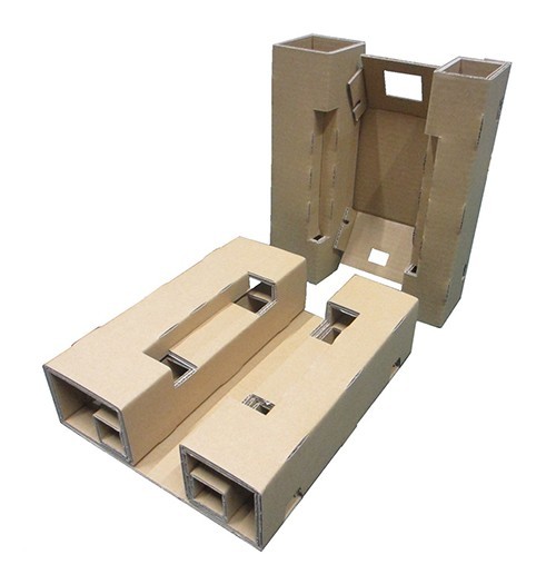Packaging materials entirely using cardboard for industrial magnetron