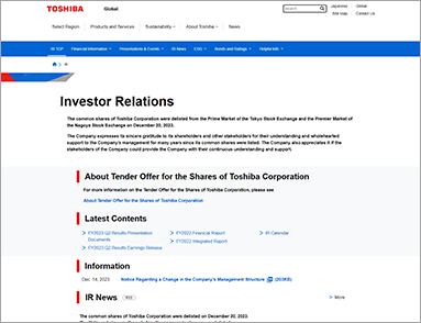 [image]Investor Relations Website