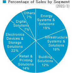 figure of Percentage of sales by Segment