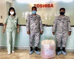 Toshiba Information Equipment (Philippines), Inc. donated personal protective equipment for essential frontline medical workers