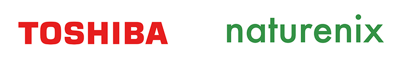 Logo of TOSHIBA and naturenix