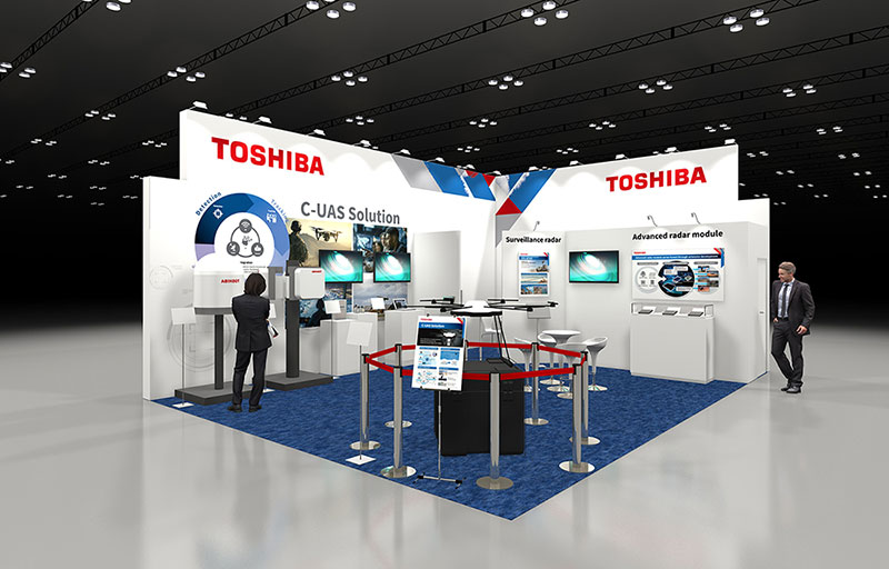 Artist's impression of Toshiba's Eurosatory booth