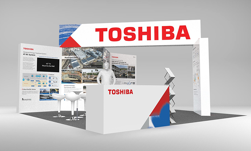 Artist's impression of Toshiba's booth