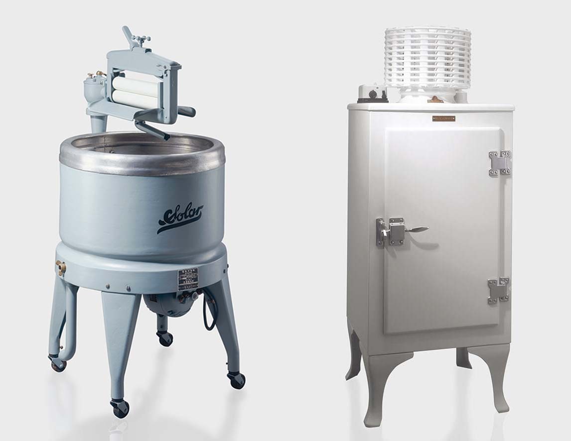 Japan's first electric washing machines and refrigerators