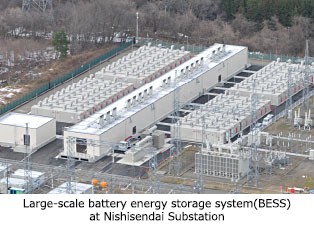 Large-scale battery energy storage system(BESS) at Nishisendai Substation