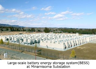 Large-scale battery energy storage system(BESS) at Minamisoma Substation