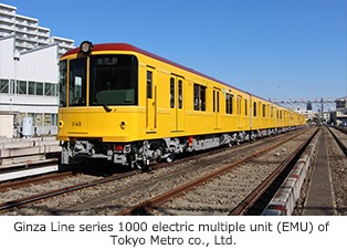 Ginza Line series 1000 electric multiple unit (EMU) of Tokyo Metro co., Ltd.