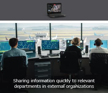 Sharing information quickly to relevant departments in external organizations