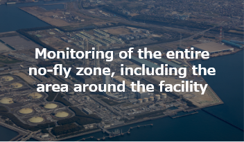 Monitoring of the entire  no-fly zone, including the  area around the facility