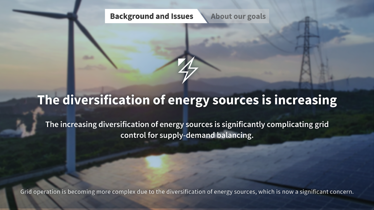 The diversification of energy sources is increasing