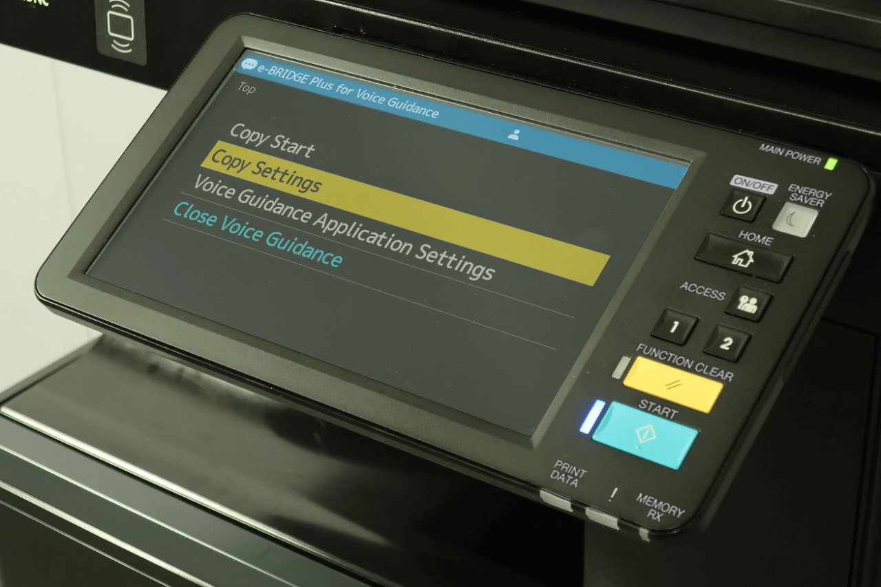 Developed a User Interface (UI) for Digital Copiers that Do Not Rely on Vision