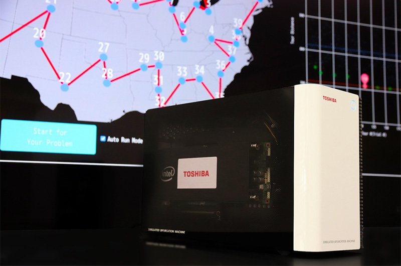 Figure 1: Desktop computer hosting Toshiba’s on-premises Simulated Bifurcation Machine™.