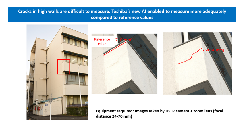 Figure 7: Application to measurement of cracks in high walls.