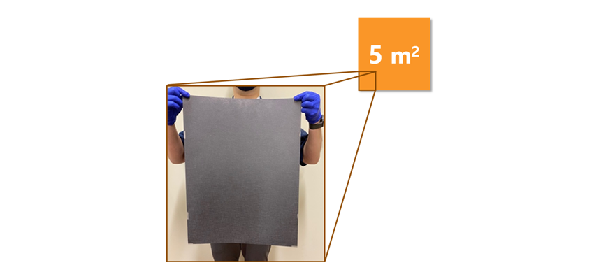 Figure 5: An electrode cut from a substrate after sputtering